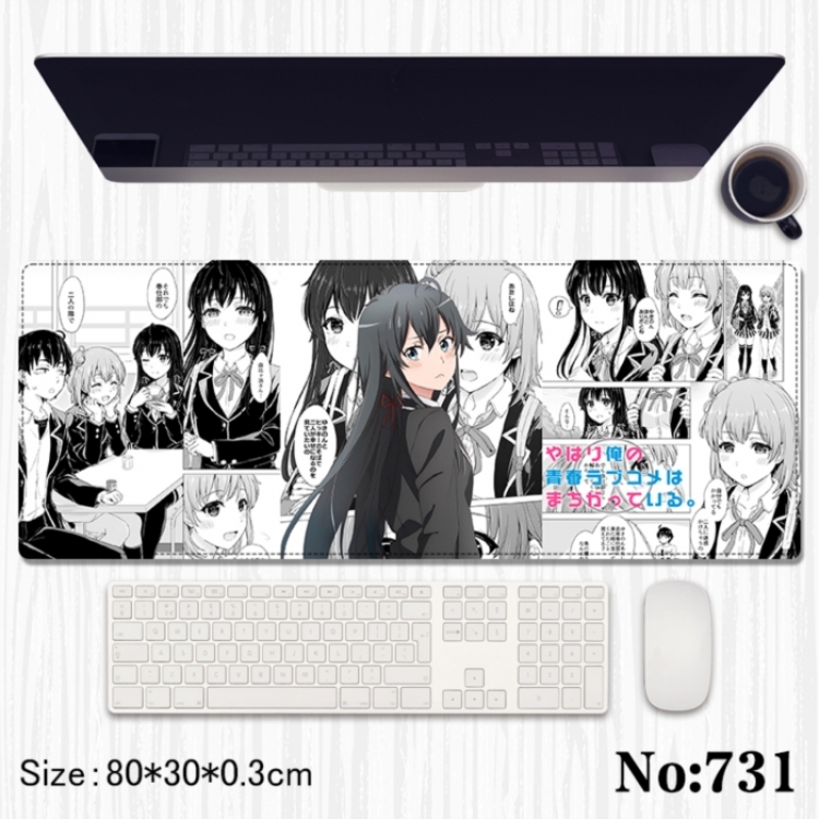 My youth romance story really has a problem Anime peripheral computer mouse pad office desk pad multifunctional pad 80X3