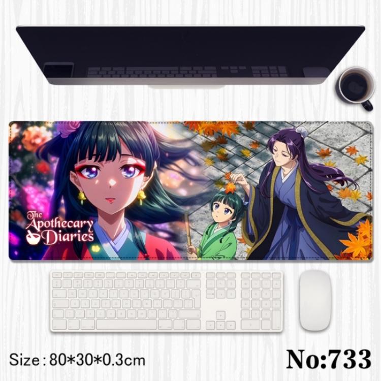 The Apothecary Diaries Anime peripheral computer mouse pad office desk pad multifunctional pad 80X30X0.3cm
