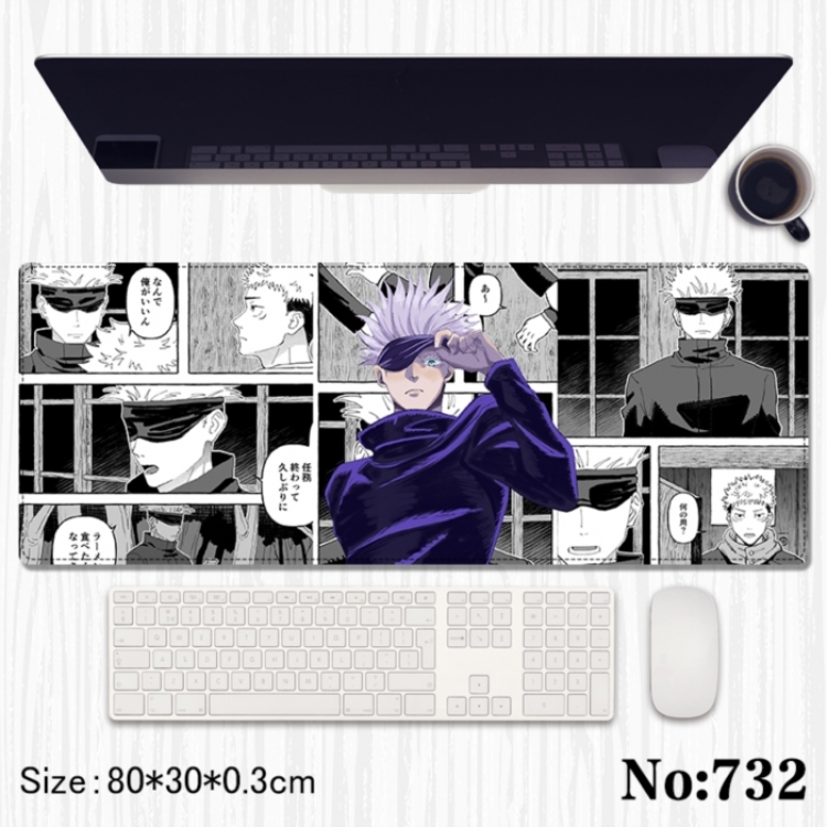 Jujutsu Kaisen Anime peripheral computer mouse pad office desk pad multifunctional pad 80X30X0.3cm