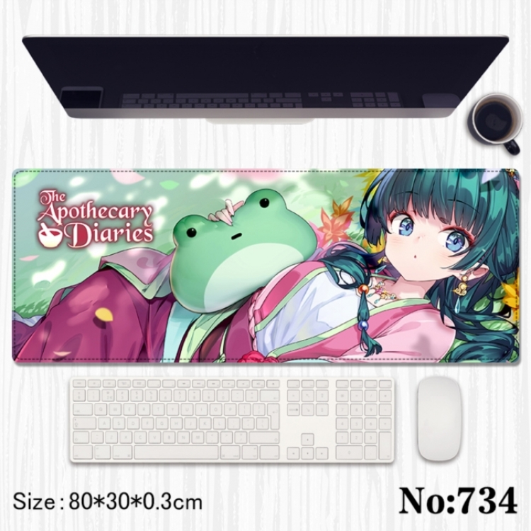 The Apothecary Diaries Anime peripheral computer mouse pad office desk pad multifunctional pad 80X30X0.3cm