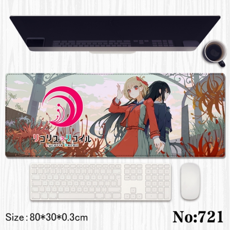 Lycoris Recoil Anime peripheral computer mouse pad office desk pad multifunctional pad 80X30X0.3cm