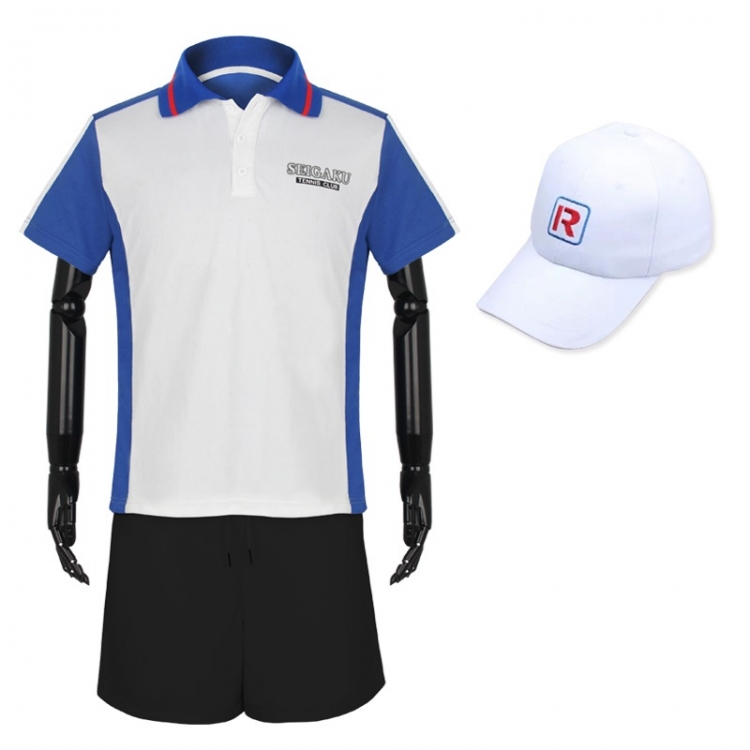 The Prince of Tennis Anime peripheral short sleeved shorts ball suit set hat from S to 3XL