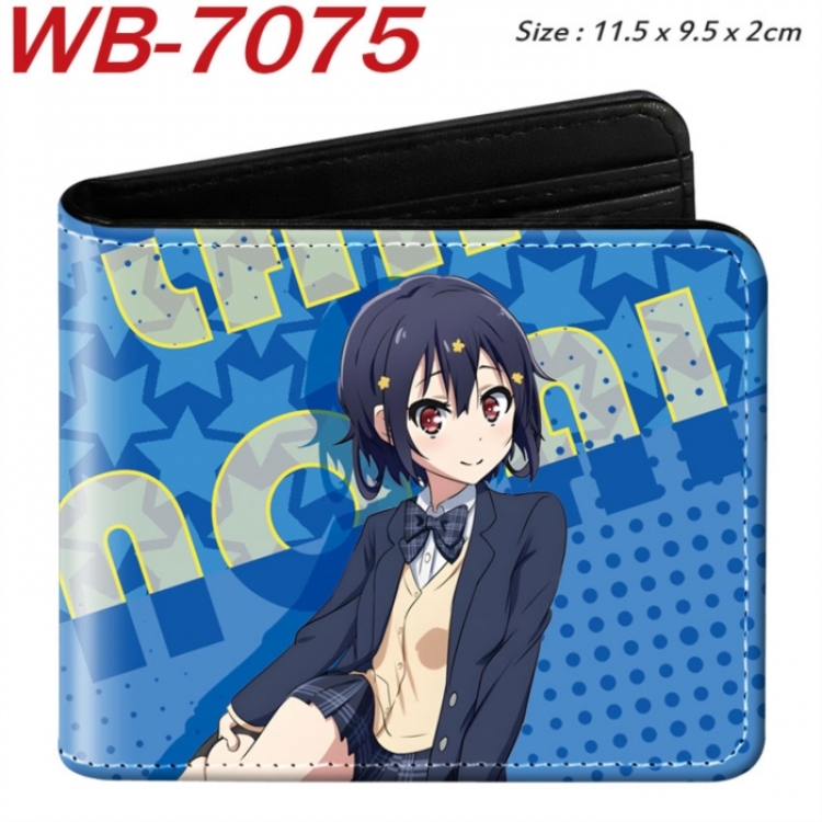 ZOMBIE LAND SAGA Animation color PU leather half fold wallet 11.5X9X2CM