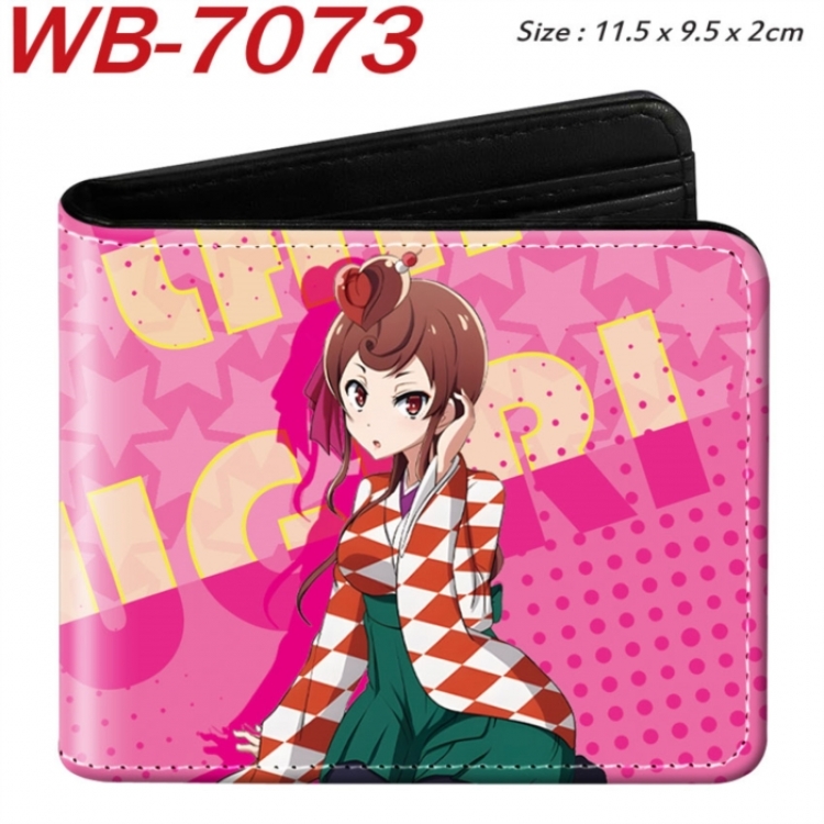 ZOMBIE LAND SAGA Animation color PU leather half fold wallet 11.5X9X2CM