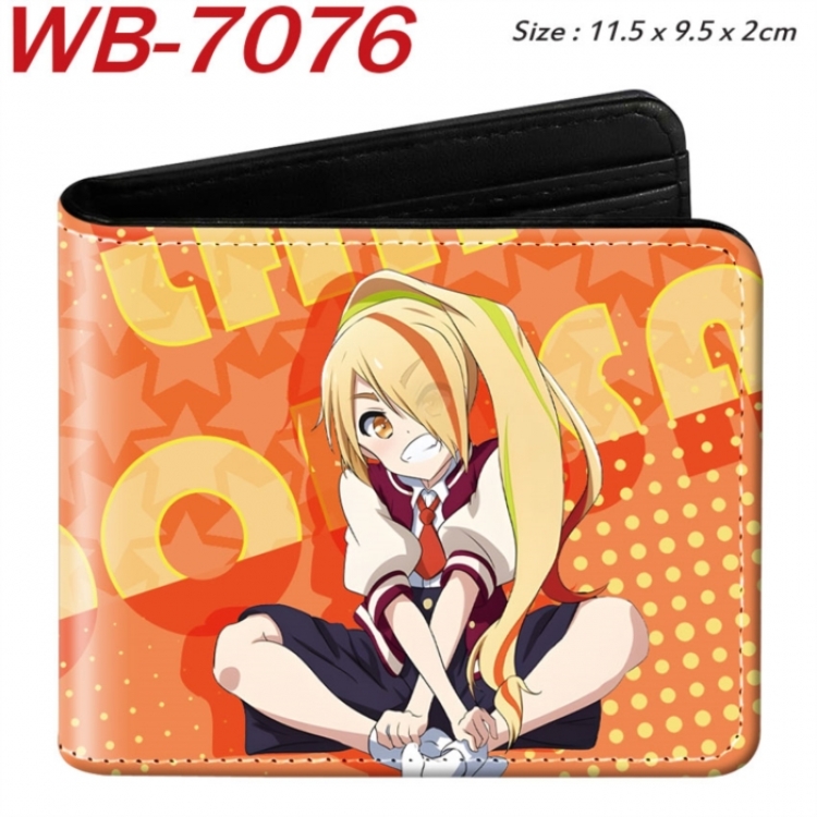 ZOMBIE LAND SAGA Animation color PU leather half fold wallet 11.5X9X2CM