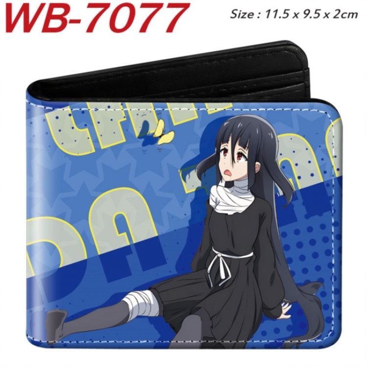 ZOMBIE LAND SAGA Animation color PU leather half fold wallet 11.5X9X2CM