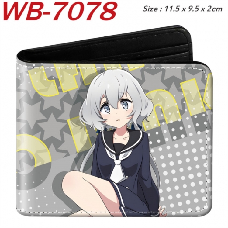 ZOMBIE LAND SAGA Animation color PU leather half fold wallet 11.5X9X2CM