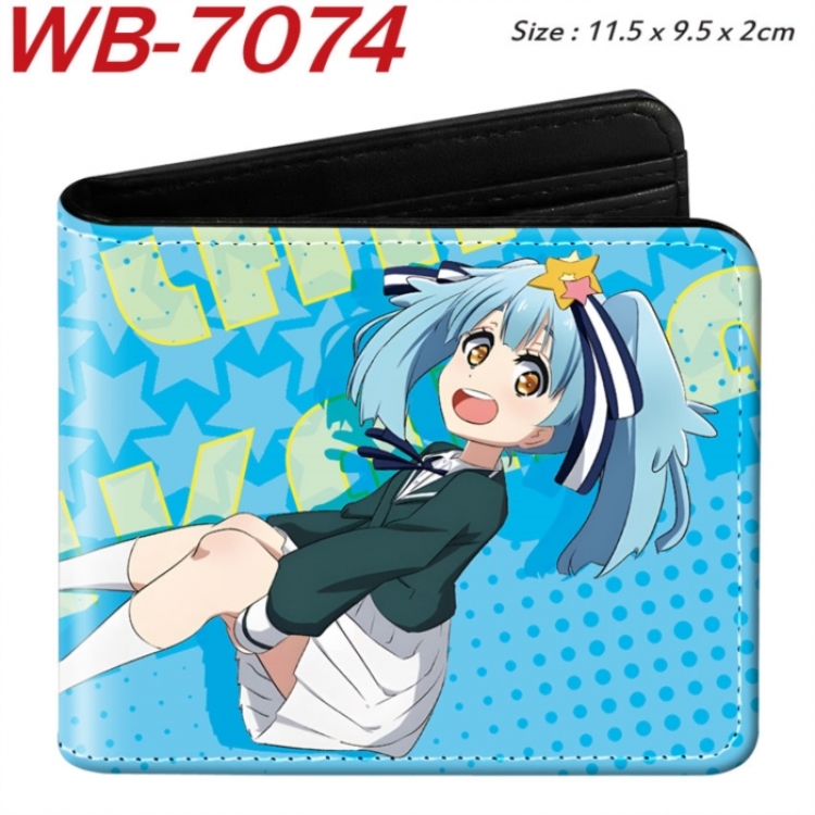 ZOMBIE LAND SAGA Animation color PU leather half fold wallet 11.5X9X2CM