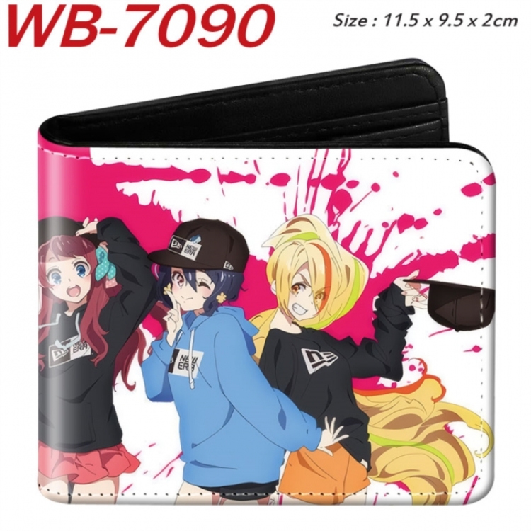 ZOMBIE LAND SAGA Animation color PU leather half fold wallet 11.5X9X2CM