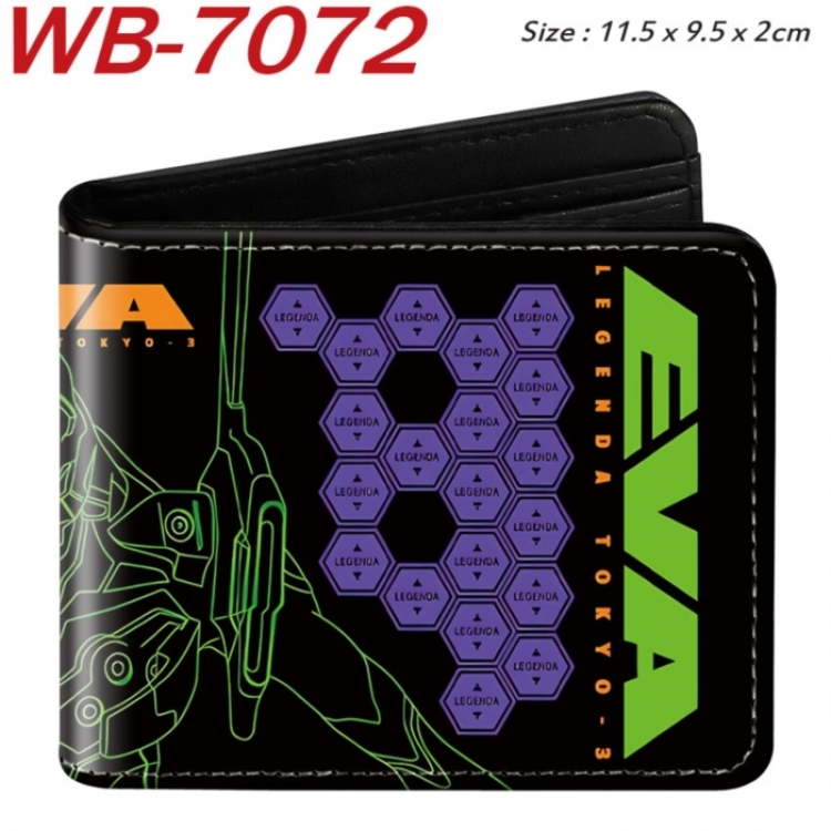 EVA  Animation color PU leather half fold wallet 11.5X9X2CM