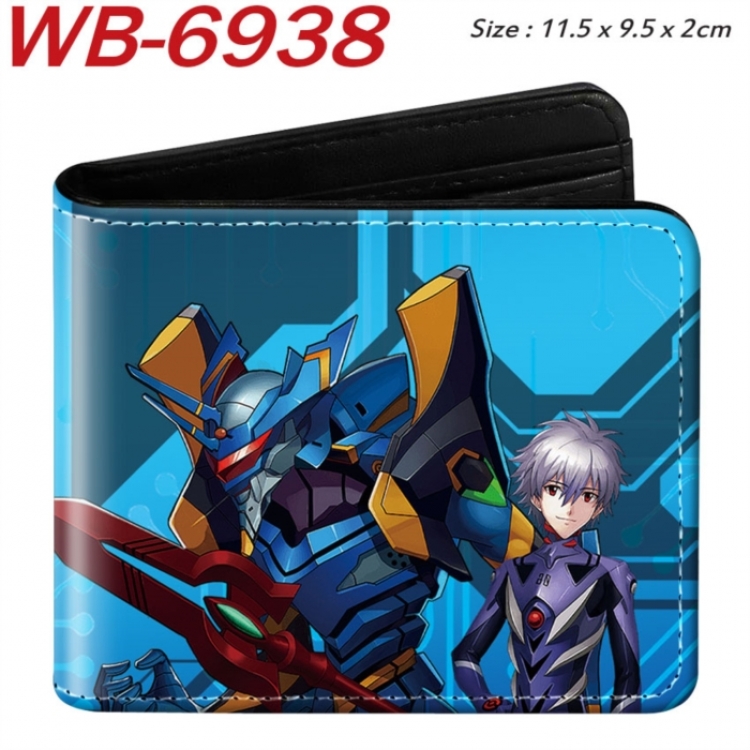 EVA  Animation color PU leather half fold wallet 11.5X9X2CM