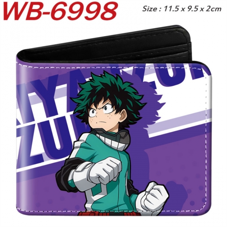 My Hero Academia Animation color PU leather half fold wallet 11.5X9X2CM