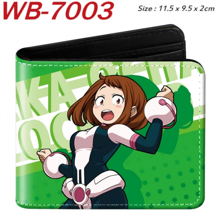 My Hero Academia Animation color PU leather half fold wallet 11.5X9X2CM
