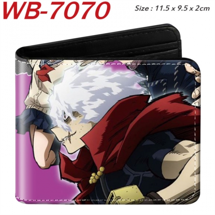 My Hero Academia Animation color PU leather half fold wallet 11.5X9X2CM