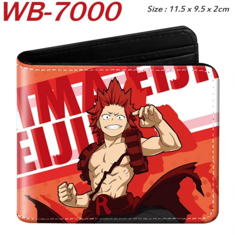 My Hero Academia Animation color PU leather half fold wallet 11.5X9X2CM