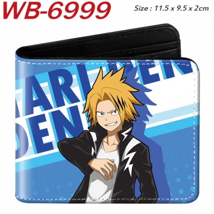 My Hero Academia Animation color PU leather half fold wallet 11.5X9X2CM