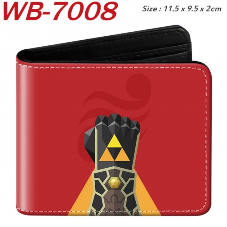 The Legend of Zelda Animation color PU leather half fold wallet 11.5X9X2CM