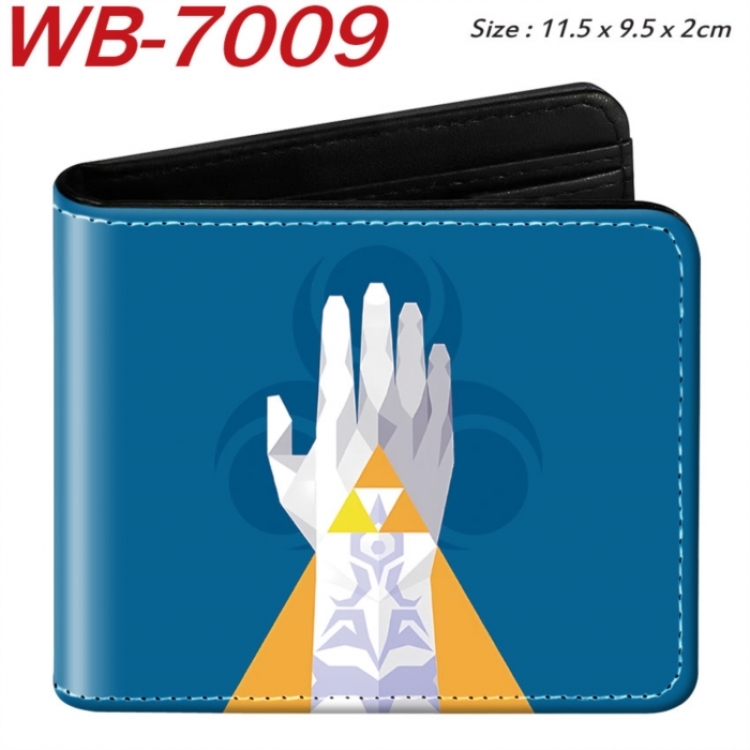 The Legend of Zelda Animation color PU leather half fold wallet 11.5X9X2CM