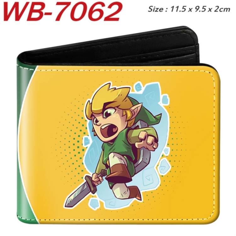The Legend of Zelda Animation color PU leather half fold wallet 11.5X9X2CM
