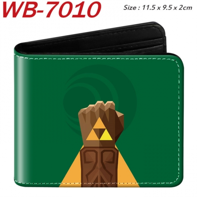 The Legend of Zelda Animation color PU leather half fold wallet 11.5X9X2CM