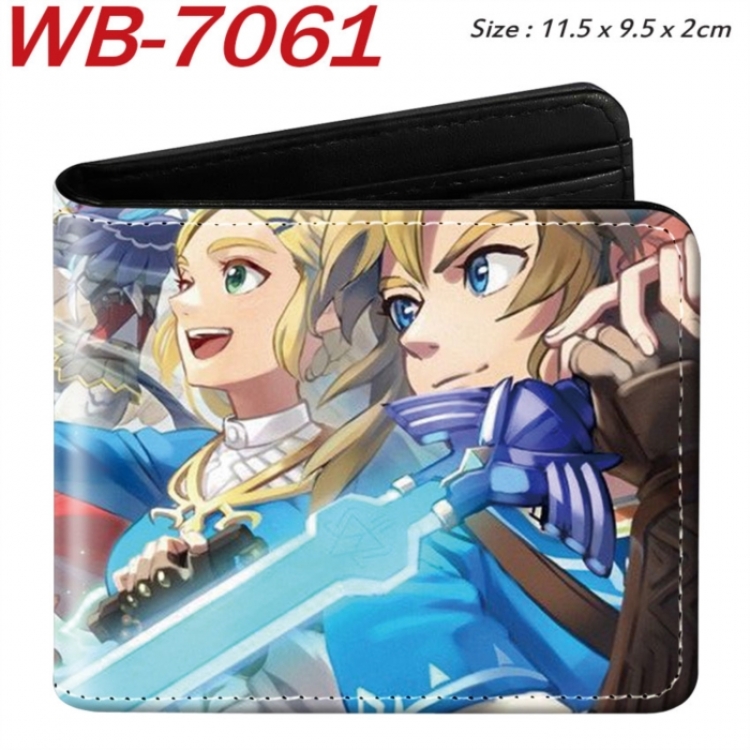 The Legend of Zelda Animation color PU leather half fold wallet 11.5X9X2CM