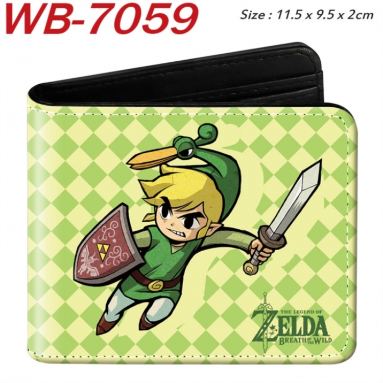 The Legend of Zelda Animation color PU leather half fold wallet 11.5X9X2CM