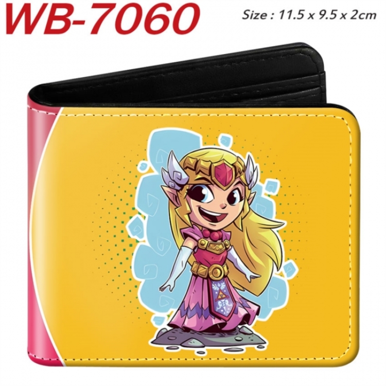 The Legend of Zelda Animation color PU leather half fold wallet 11.5X9X2CM