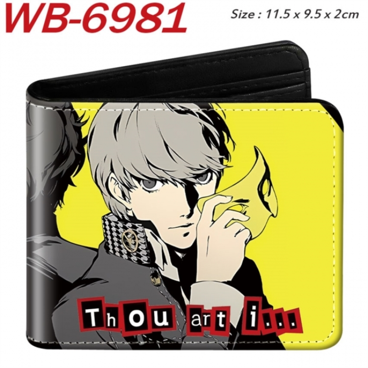 Megami Ibunroku Persona Animation color PU leather half fold wallet 11.5X9X2CM