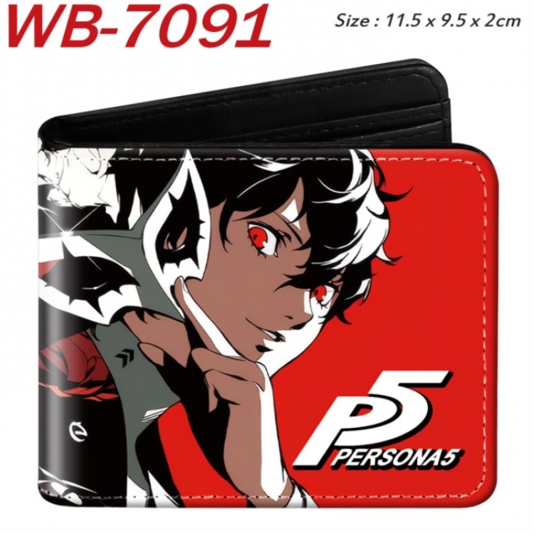Megami Ibunroku Persona Animation color PU leather half fold wallet 11.5X9X2CM