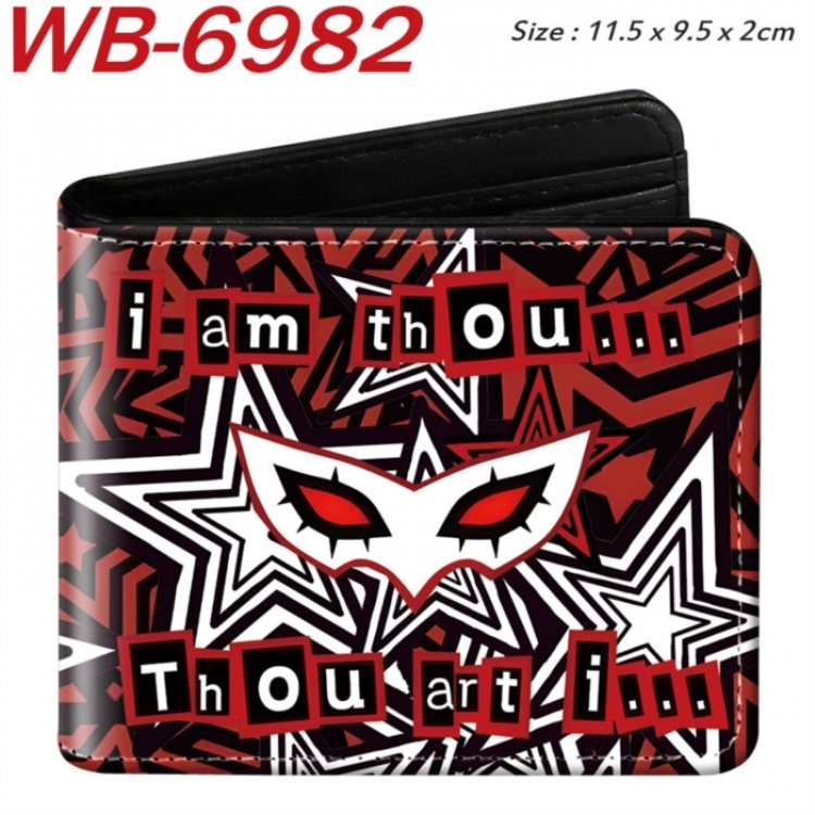 Megami Ibunroku Persona Animation color PU leather half fold wallet 11.5X9X2CM