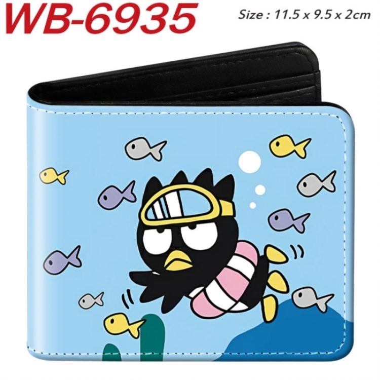 BAD BADTZ-MARU Animation color PU leather half fold wallet 11.5X9X2CM