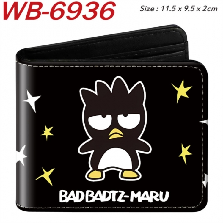 BAD BADTZ-MARU Animation color PU leather half fold wallet 11.5X9X2CM