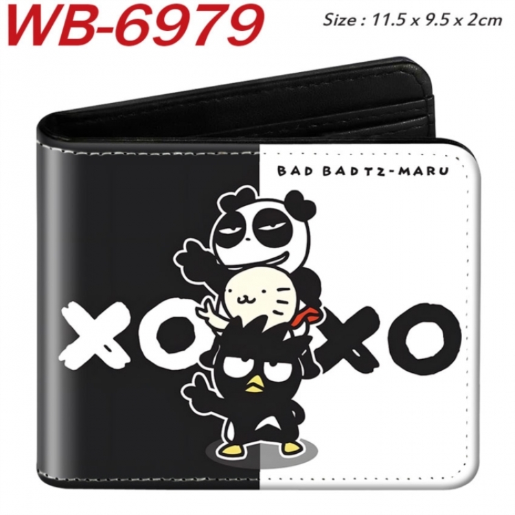 BAD BADTZ-MARU Animation color PU leather half fold wallet 11.5X9X2CM