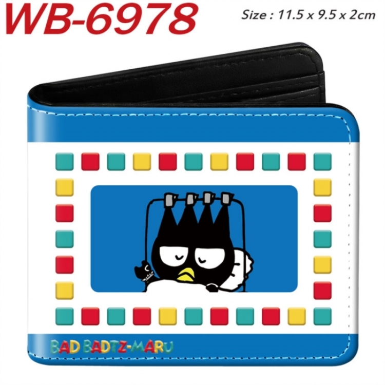 BAD BADTZ-MARU Animation color PU leather half fold wallet 11.5X9X2CM