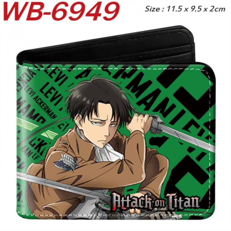 Shingeki no Kyojin Animation color PU leather half fold wallet 11.5X9X2CM