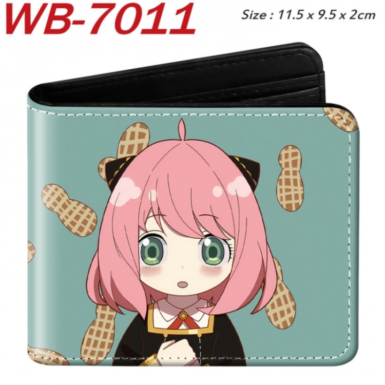 SPY×FAMILY Animation color PU leather half fold wallet 11.5X9X2CM