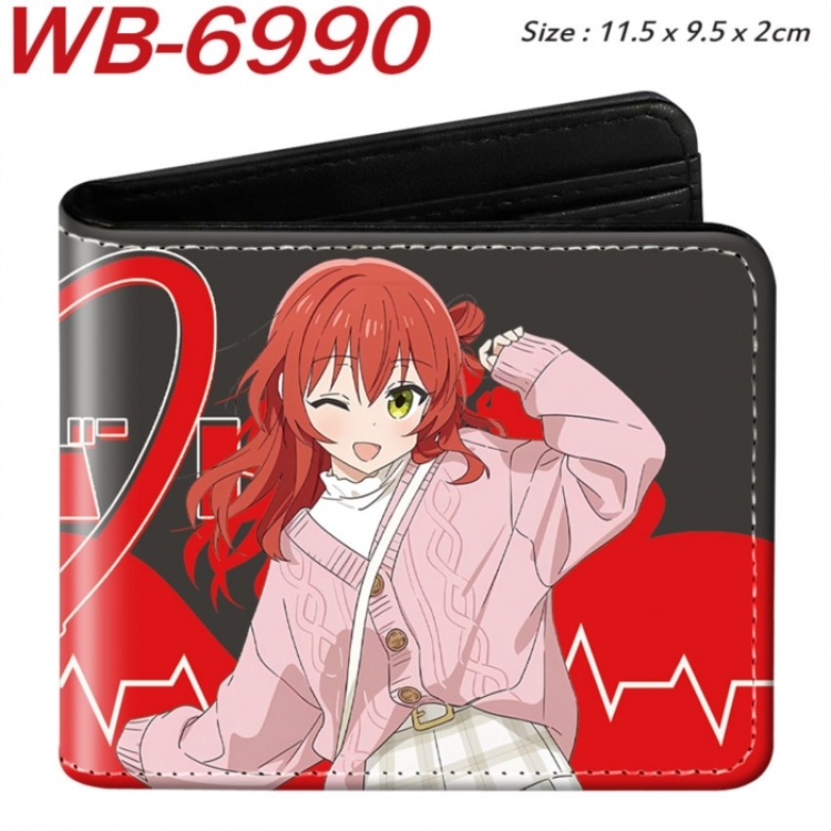 BOCCHI THE ROCK! Animation color PU leather half fold wallet 11.5X9X2CM