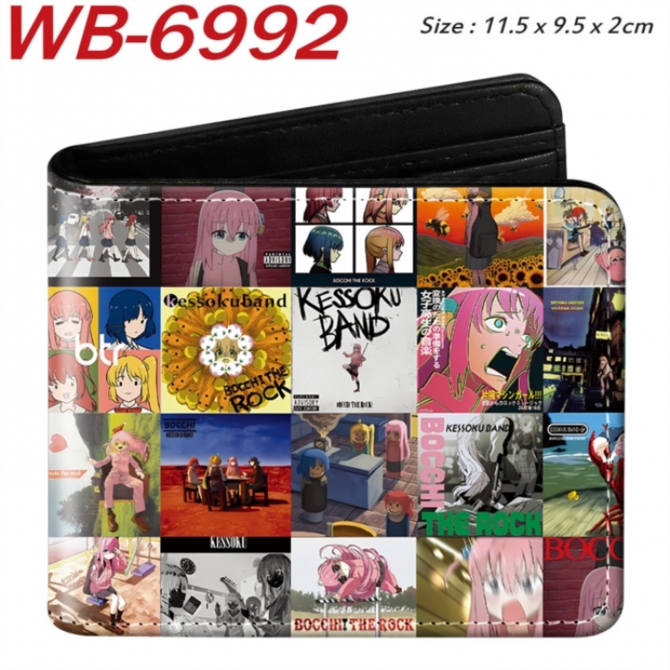 BOCCHI THE ROCK! Animation color PU leather half fold wallet 11.5X9X2CM