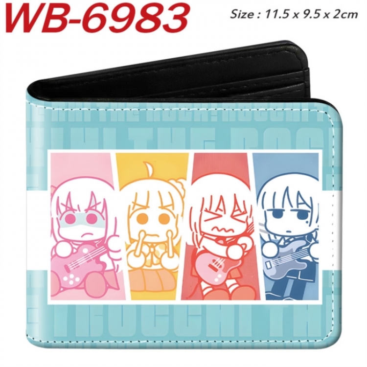 BOCCHI THE ROCK! Animation color PU leather half fold wallet 11.5X9X2CM