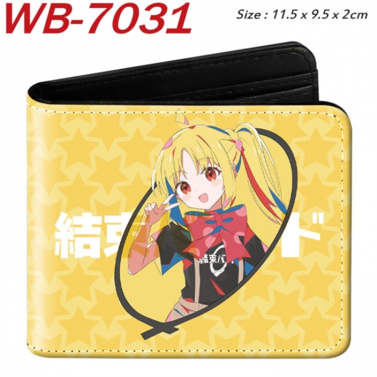 Chainsaw man Animation color PU leather half fold wallet 11.5X9X2CM