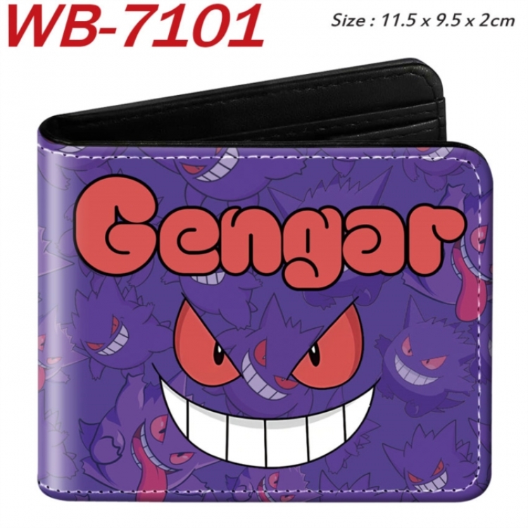 Pokemon Animation color PU leather half fold wallet 11.5X9X2CM