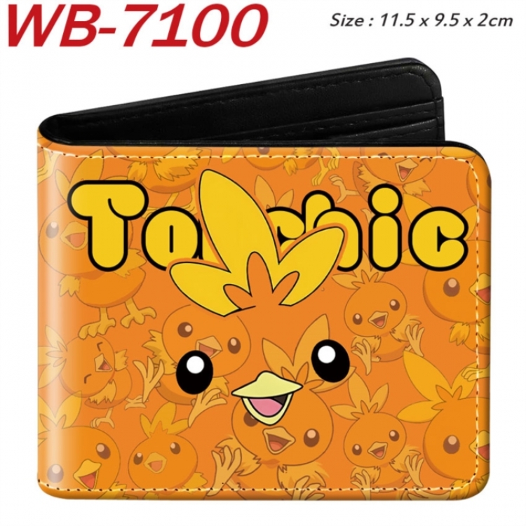 Pokemon Animation color PU leather half fold wallet 11.5X9X2CM