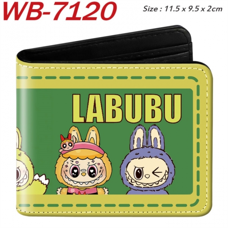 LABUBU Animation color PU leather half fold wallet 11.5X9X2CM