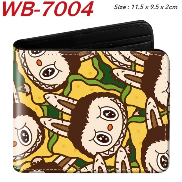 LABUBU Animation color PU leather half fold wallet 11.5X9X2CM