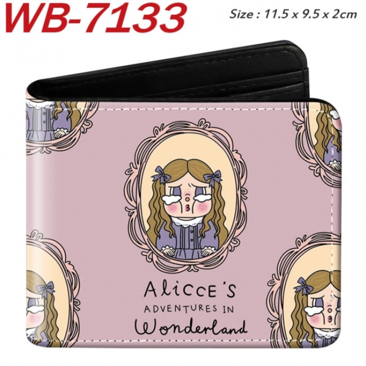 Cry Baby Animation color PU leather half fold wallet 11.5X9X2CM