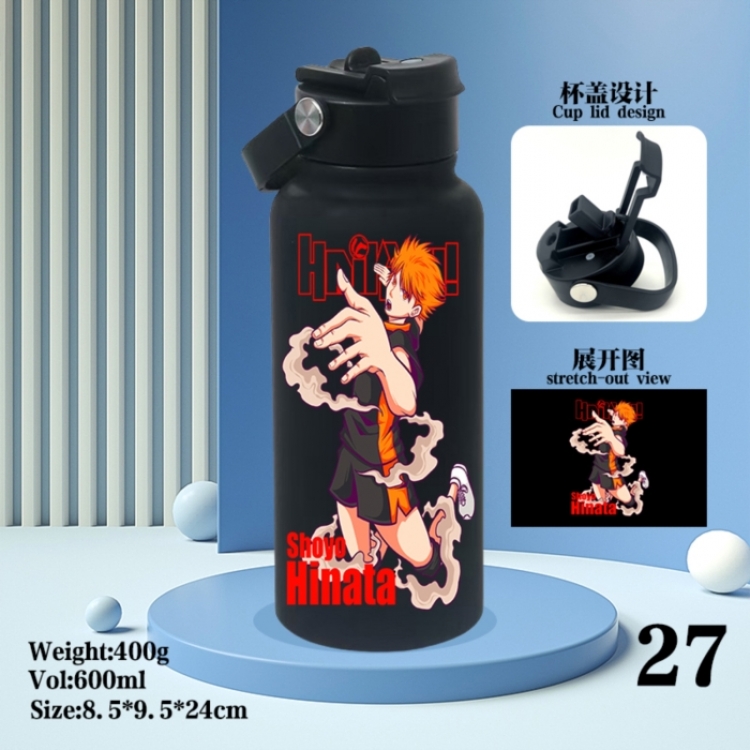 Chainsaw man Anime peripheral new drink portable thermos cup 600ML