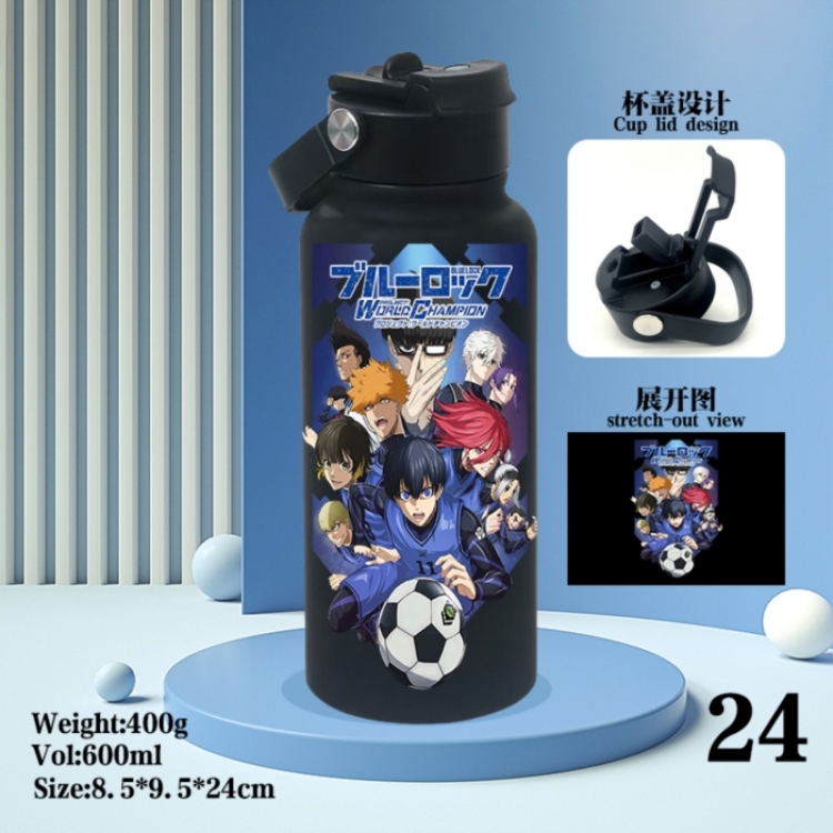 BLUE LOCK Anime peripheral new drink portable thermos cup 600ML
