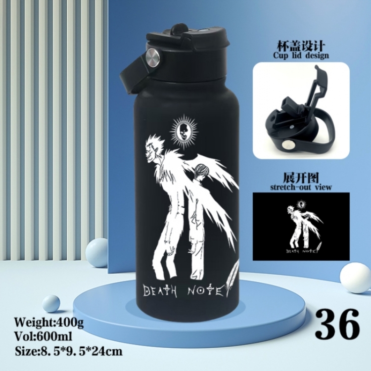 Death note Anime peripheral new drink portable thermos cup 600ML