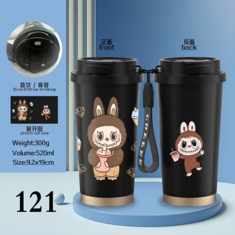 LABUBU Anime peripheral stainless steel coffee cup 520ML