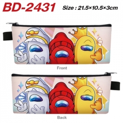 Among us Anime PU Leather Zipp...